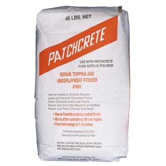Lyons PATCHCRETE Acrylic Polymer Modified 45lb Bag - Construction Powders & Chemicals